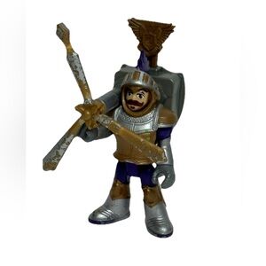 Imaginext SIR PETER THE KNIGHT Figure Tri Sword Armor Weapon 2012 Fisher Price